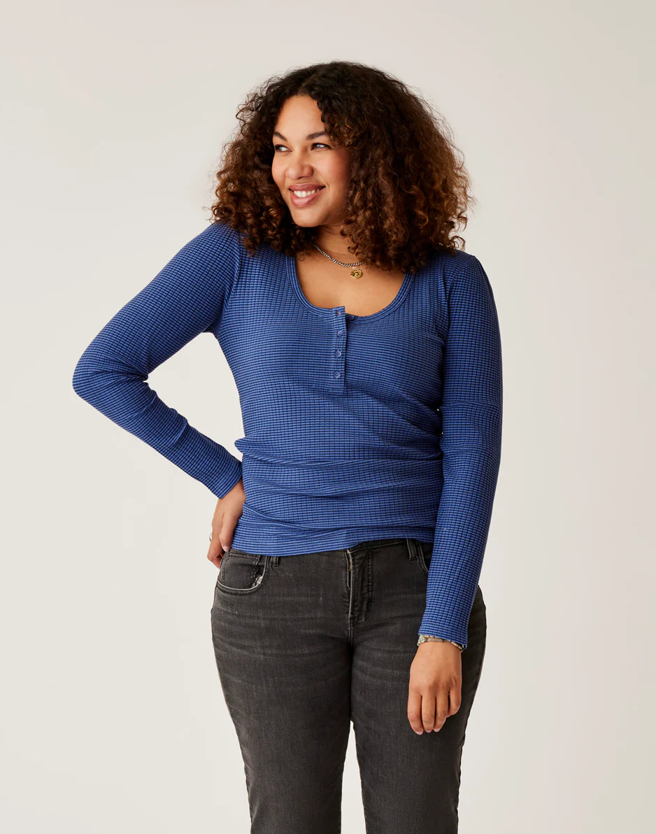Emma Top: Navy Stripe | Carve Designs
