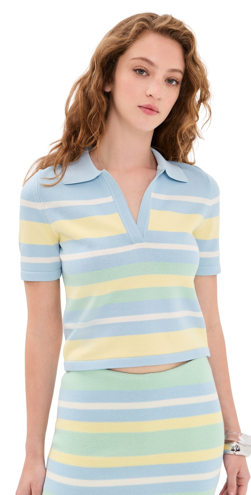 SEROYA Panie Top Pastel Stripe L | Shopbop