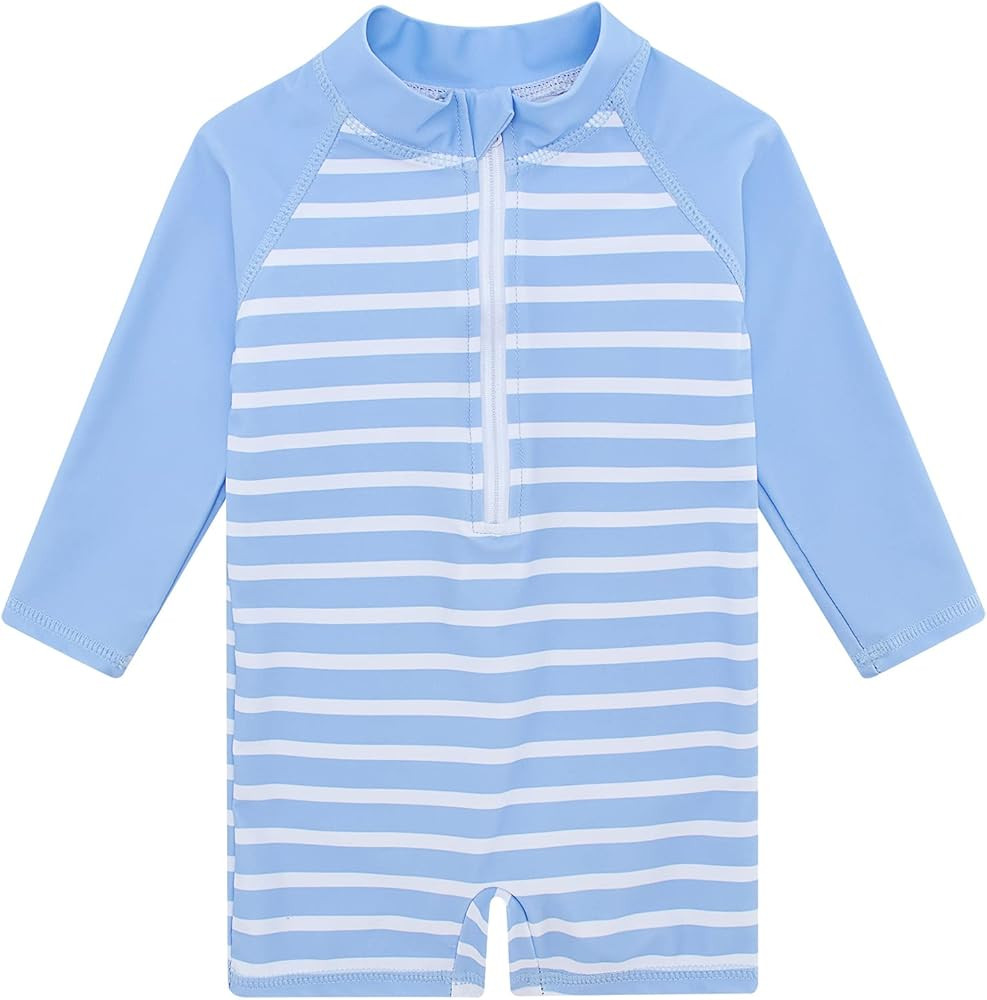 uideazone Baby Toddler Boys Girls Zipper Rash Guard Swimsuit UPF 50+ One Piece Beach Swimwear Bat... | Amazon (US)