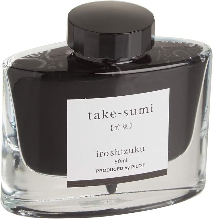 PILOT Iroshizuku Bottled Fountain Pen Ink, Take-Sumi, Bamboo Charcoal (Black) 50ml Bottle (69224) | Amazon (US)