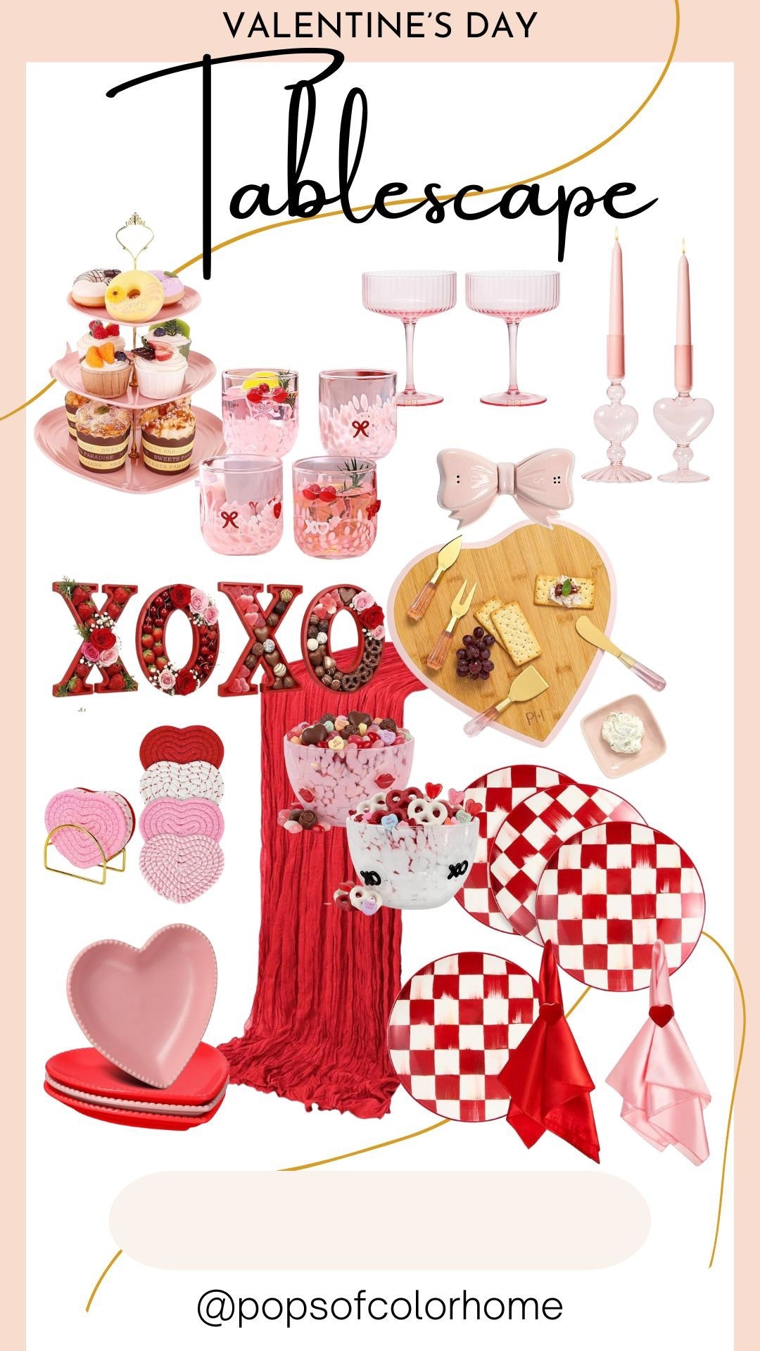 Set a gorgeous tablescape for Valentine’s Day or a fun galentines party

#LTKHome #LTKValentine