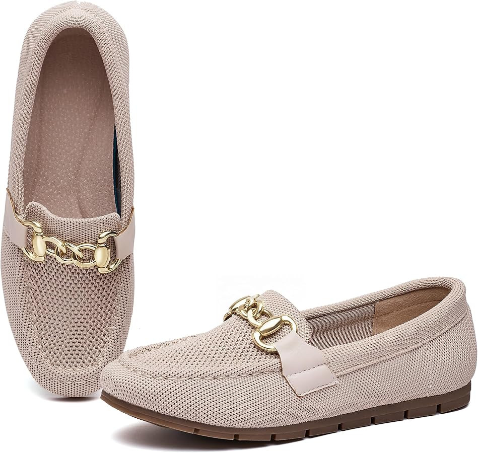 ABEJOJO Women's Loafer Shoes, Comfortable Slip on Casual Flat Penny Shoes for Walking, Driving, D... | Amazon (US)