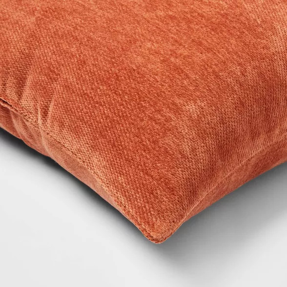 Oversized Chenille Square Throw Pillow Rust - Threshold™ | Target