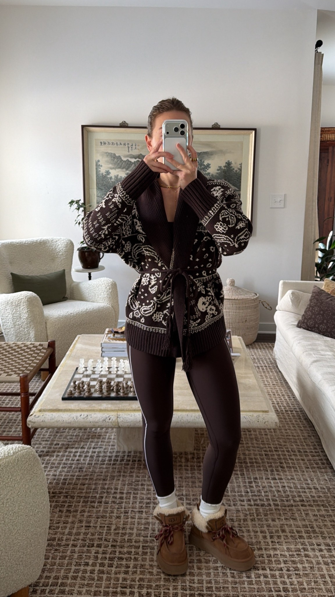 2/2/26 Yoga outfit of the day 🤎 Wearing my Abercrombie YPB brown workout set with the coziest Abercrombie cardigan, UGG boots for before and after, and my favorite grippy socks from Amazon. Use code DENIMAF for an extra 15% off Abercrombie — ends today.

#LTKmorningroutine #LTKActive #LTKfitnessgoals