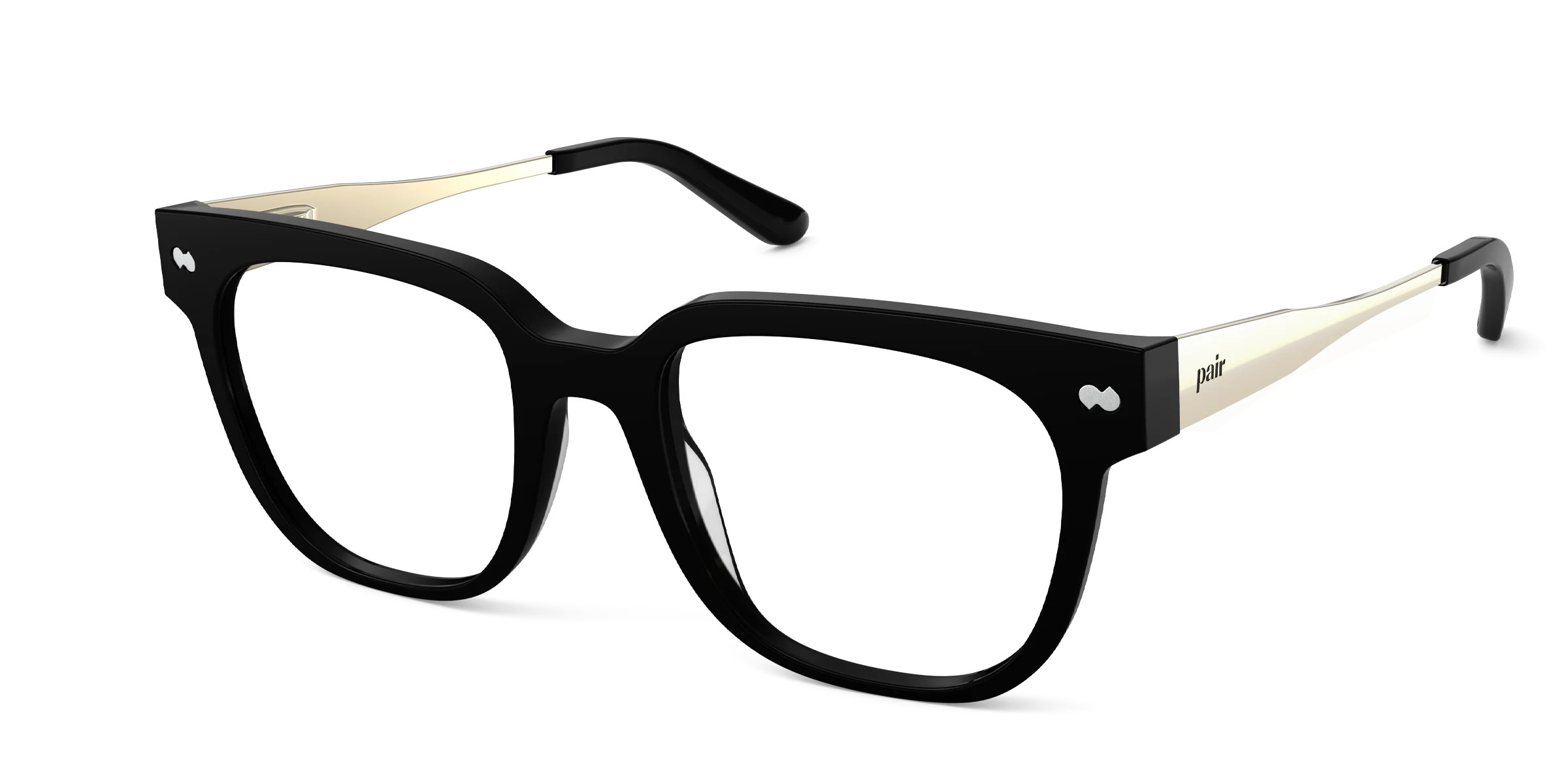 The Murphy - Black Acetate Gold Metal | Pair Eyewear