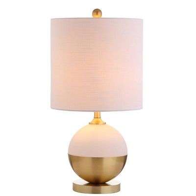 23.5" Ceramic/Metal Carr Table Lamp (Includes LED Light Bulb) White - JONATHAN Y | Target
