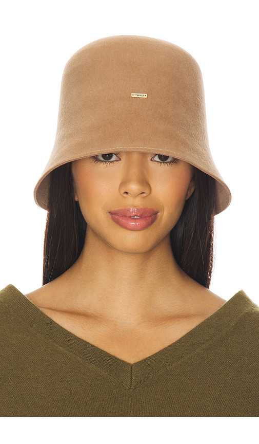 Eugenia Kim AnaÃ¯s Bucket Hat in Camel. Size all. | Revolve Clothing (Global)