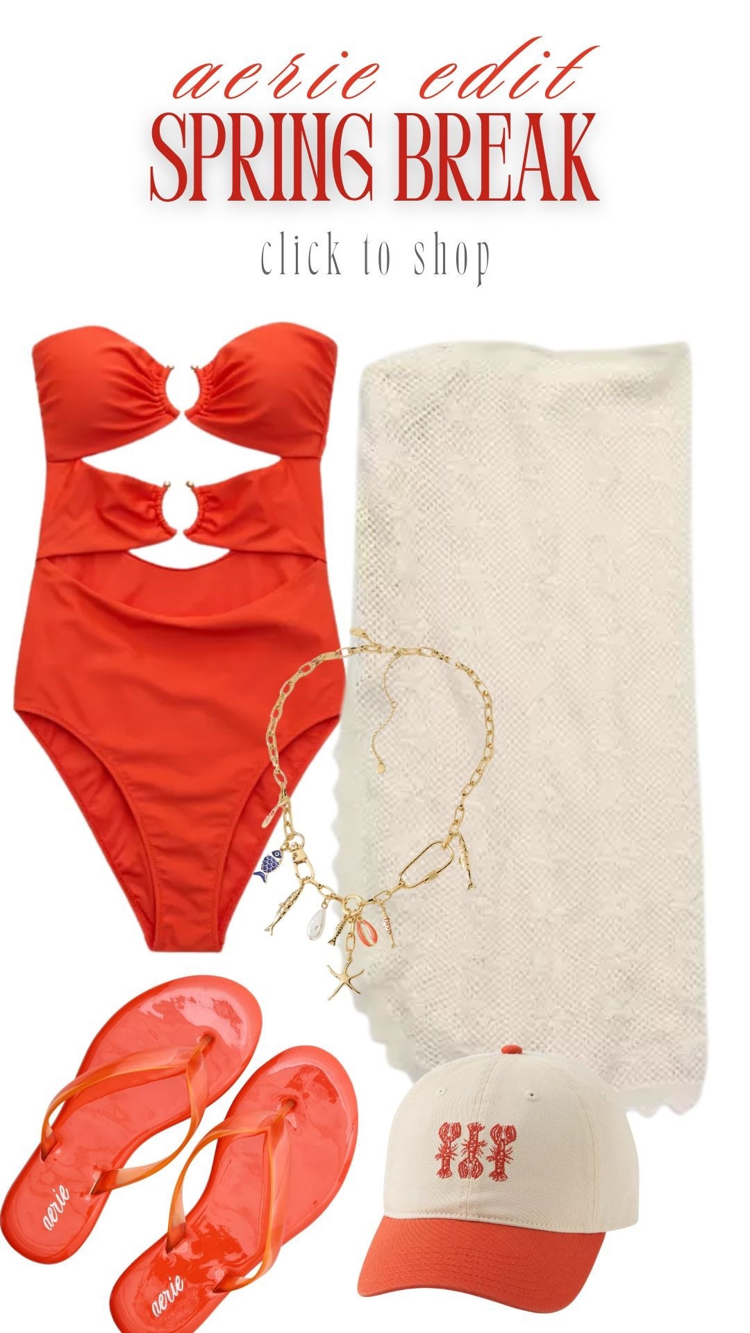 Aerie inspired spring break!📍

Swim, travel, red, gold, Aerie swim, flip flops, vacation inspo, spring, summer

#LTKdayinmylife #LTKSwim #LTKTravel