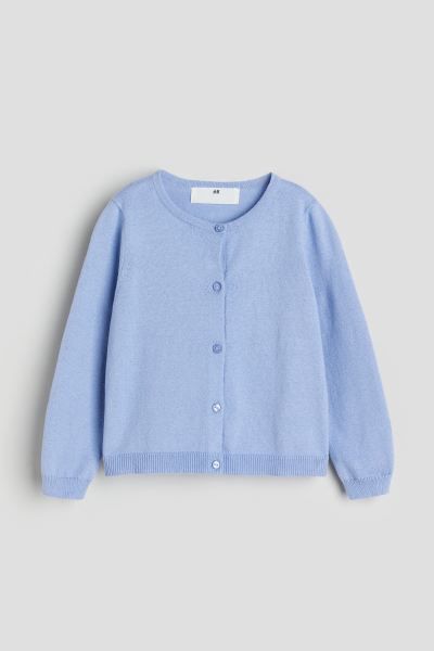 Fine-knit Cotton Cardigan - Light pink - Kids | H&M US | H&M (US + CA)