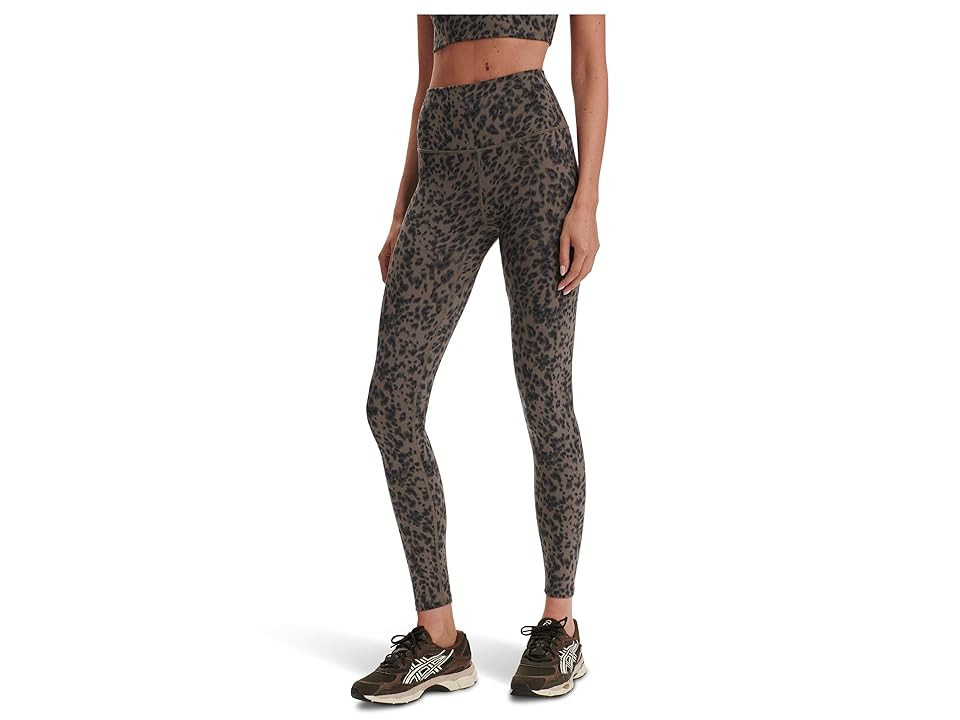 Varley Freesoft High-rise Leggings Women's Workout Brown Contrast Cheetah : SM 26, Elastane/Polyester | Zappos