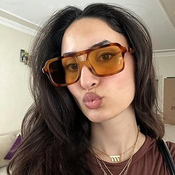 AIEYEZO Retro Square Sunglasses for Women Men Trendy Rectangle Aviator Sun Glasses Vintage 70s Sh... | Amazon (US)