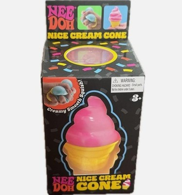 PINK NeeDoh NICE CREAM CONE Ice Cream Swirl Squishy Toy NEE DOH Stress Ball | eBay US