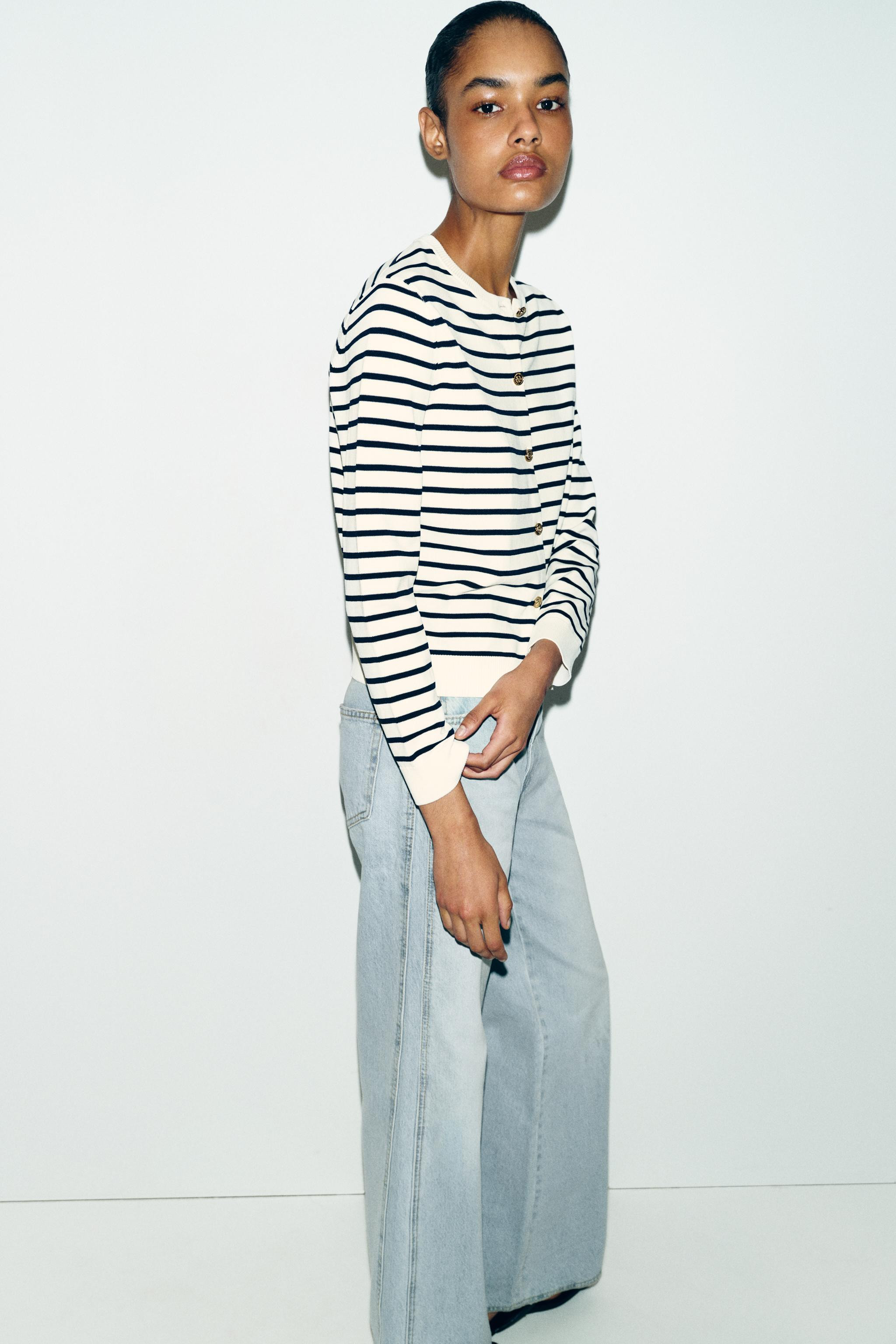 STRIPED KNIT CARDIGAN | Zara DE