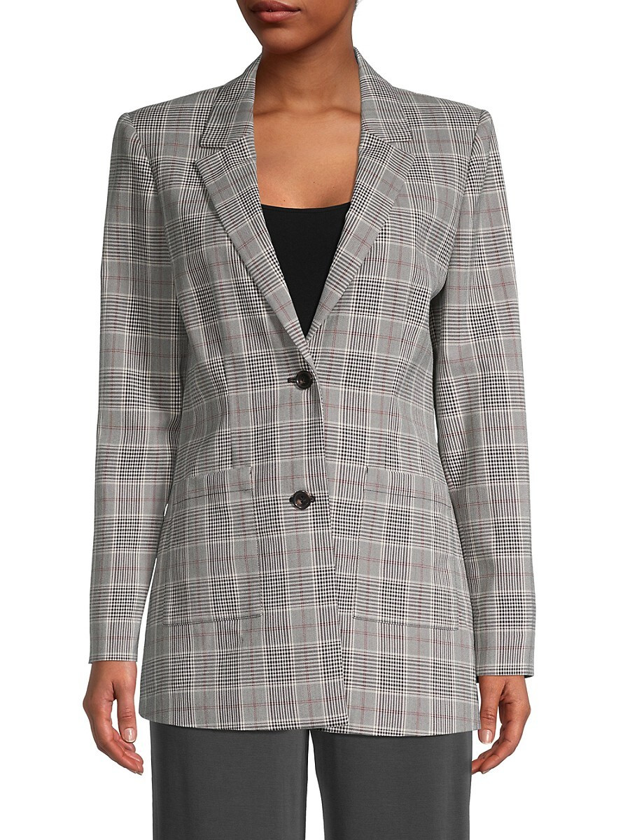 BCBGMAXAZRIA Women's Plaid Blazer - Grey Multi - Size S | Saks Fifth Avenue OFF 5TH