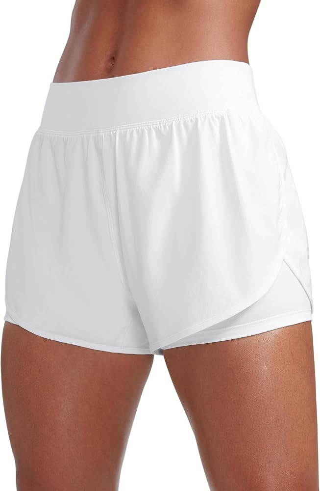 CRZ YOGA 2 in 1 Running Shorts for Women 3” High Waisted Split for Athletic Gym Workout Tennis ... | Amazon (US)