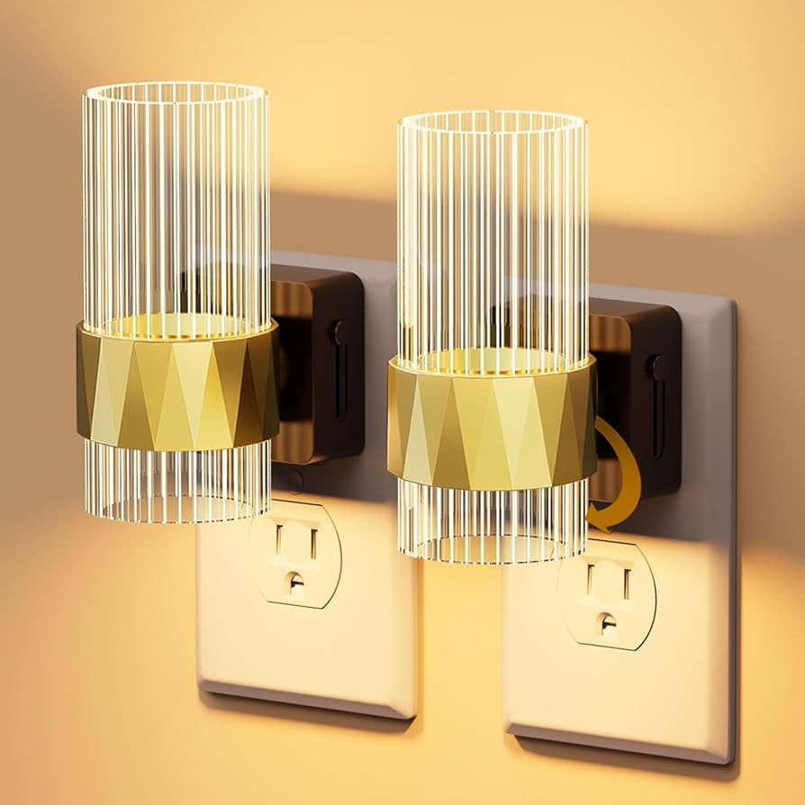 LED Night Light, 2 Pack Plug in Night Light, Dimmable Night Lights Plug into Wall with Dusk to Da... | Amazon (US)
