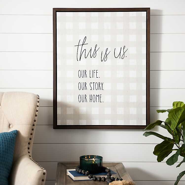 This Is Us Buffalo Check Framed Plaque | Kirkland's Home