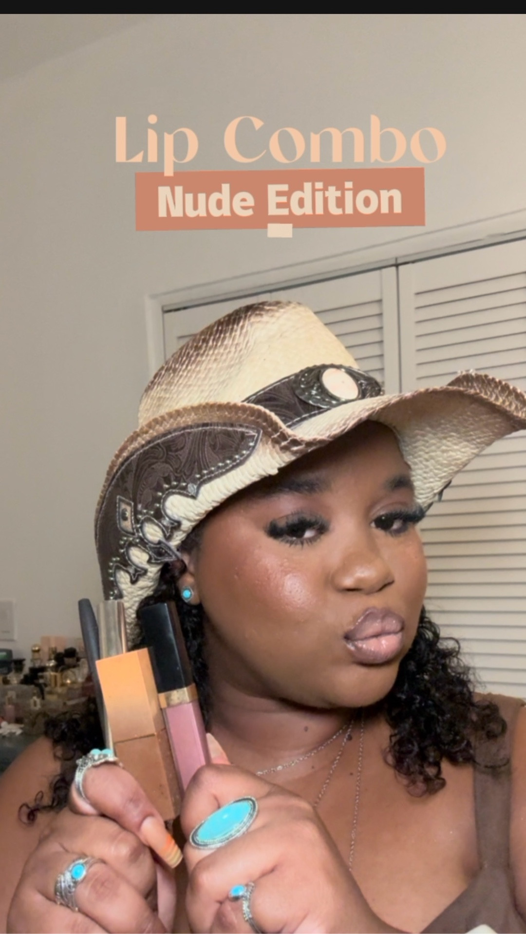 My New Nude Lip Combo 💄
Lip Stain - Clover 
Lipliner- Chestnut
Lipstick- Nubian Sand 
Lipgloss- 722

#LTKBeauty #LTKFindsUnder50