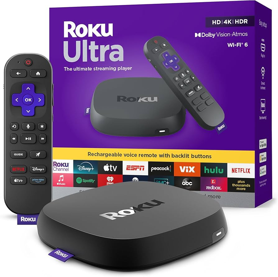 Roku Ultra - Ultimate Streaming Player - 4K Streaming Device for TV with HDR10+, Dolby Vision & A... | Amazon (US)