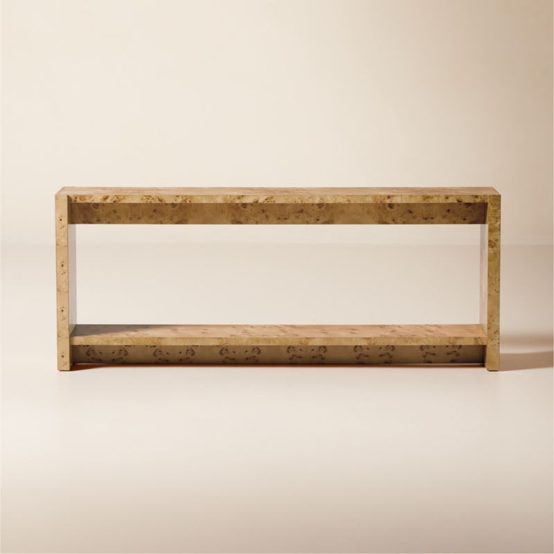 Niche 70" Neutral Burl Wood Console Table + Reviews | CB2 | CB2