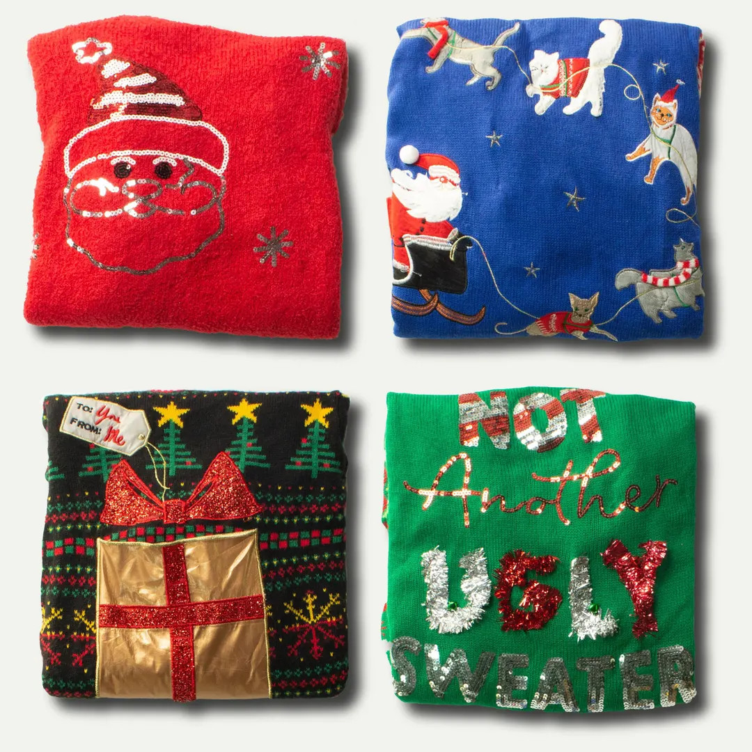 Mystery Y2K Christmas Sweater Recycled Modern Ugly Xmas Sweater Cute Tacky Holiday Party Jumper -... | Etsy (US)