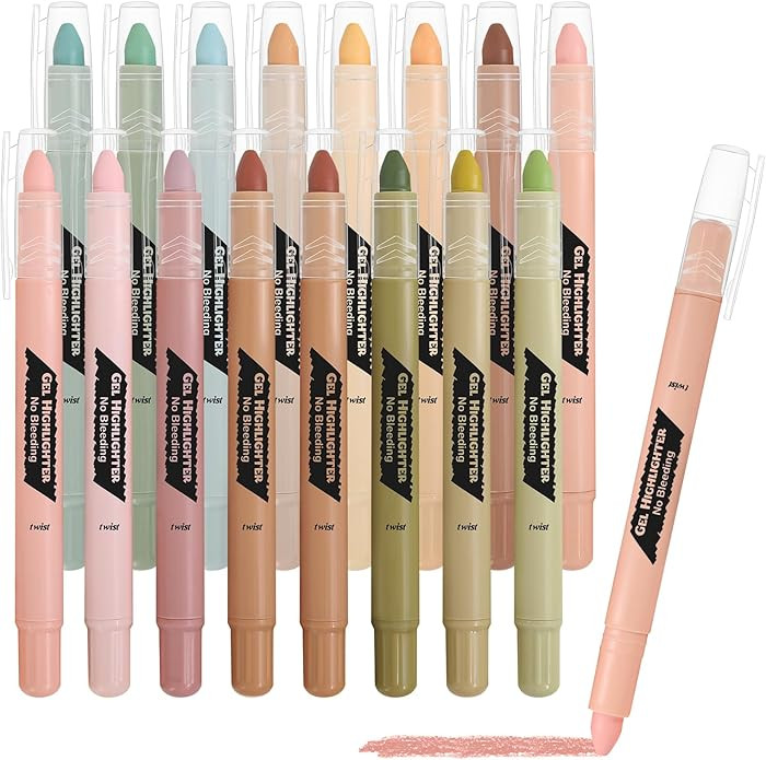 FUNFULL Bible Highlighters and Pens No Bleed Through, 16 Pack Assorted Colors Pastel&Earthy Gel H... | Amazon (US)
