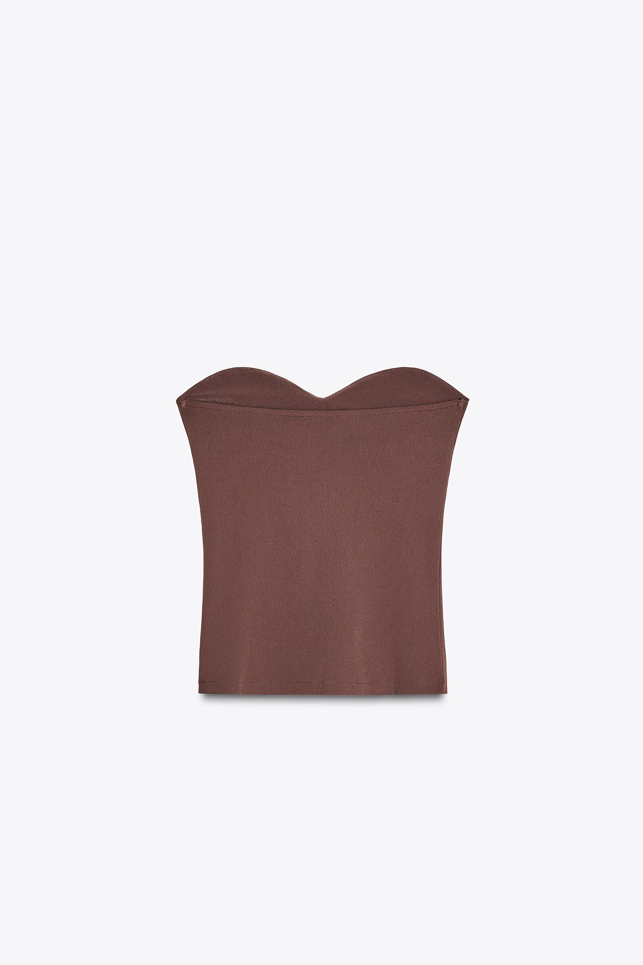 TEXTURED BANDEAU TOP | Zara US