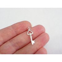 Silver Key Pendent, Big Charm, Sterling Pendant, Silver Key Jewelry, Made in Usa, 925 | Etsy (US)