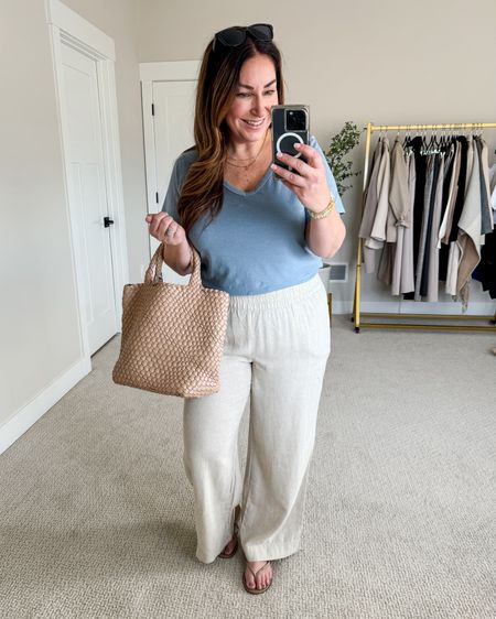 Vacation Outfit Fit tips:  tee tts, L // pants, L 

Casual outfit everyday outfit jean jacket joggers everyday outfit spring fashion

#LTKsalealert #LTKmidsize #LTKSeasonal