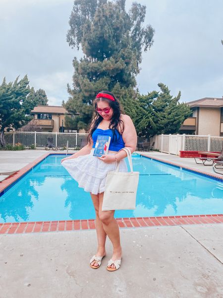 That One Summer It Happened! 💙📖🌊 Another summer read crossed off my list. ✔️ Also another day lounging by the pool enjoying a good book. I couldn’t help but match my swim ootd with the book cover. 🤍It’s just so fun matching my outfits with my books. ❤️What are your thoughts on this summer book? 🤔