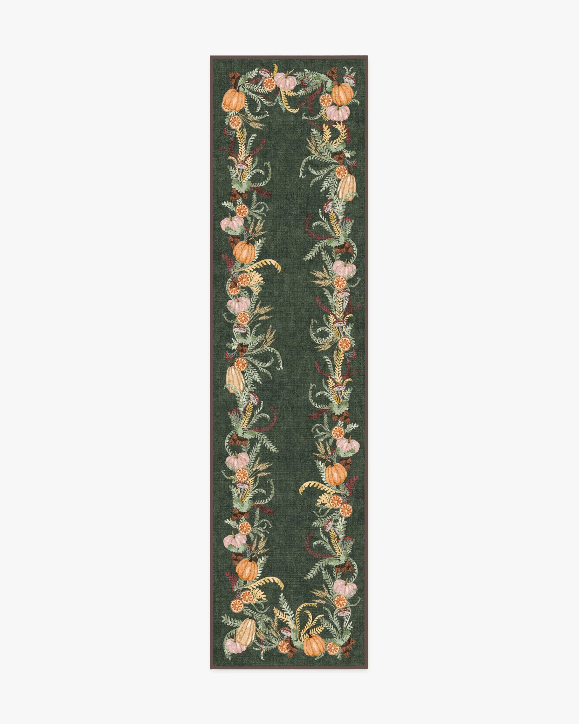 Fall Botanicals Green Flatwoven Rug | Ruggable