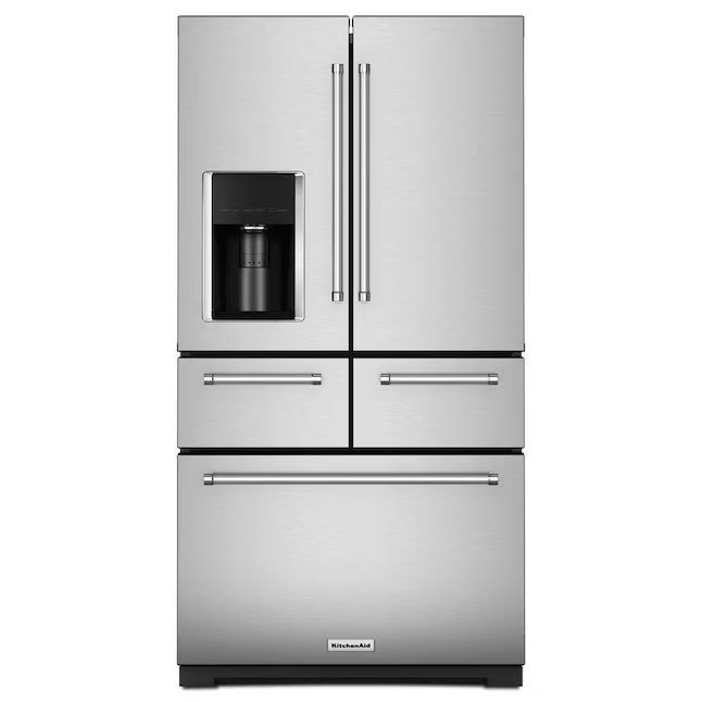 KitchenAid 25.8-cu ft 5-Door French Door Refrigerator with Ice Maker (Stainless Steel) Lowes.com | Lowe's