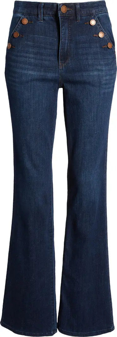 'Ab'Solution Button Trim Flare Jeans | Nordstrom