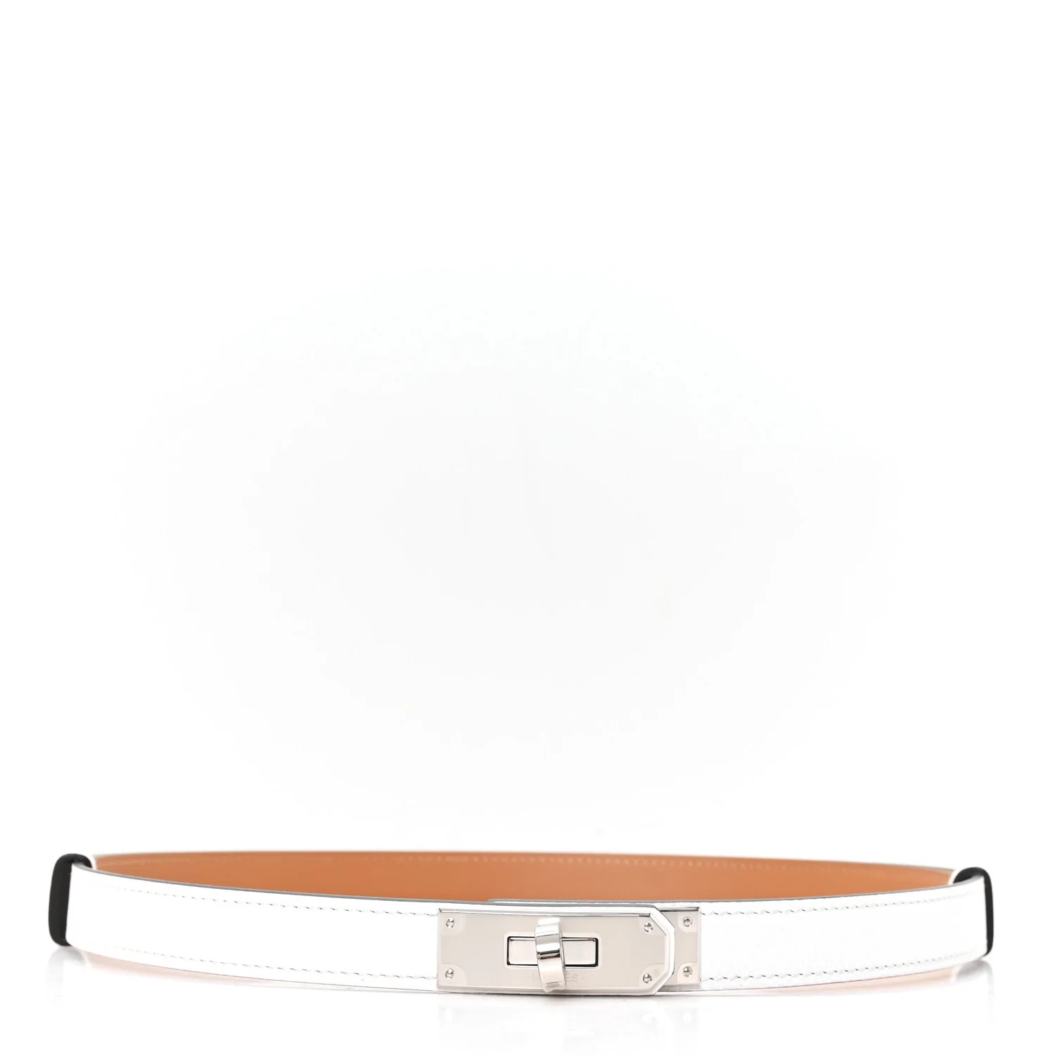 Epsom Kelly Belt White | FASHIONPHILE (US)