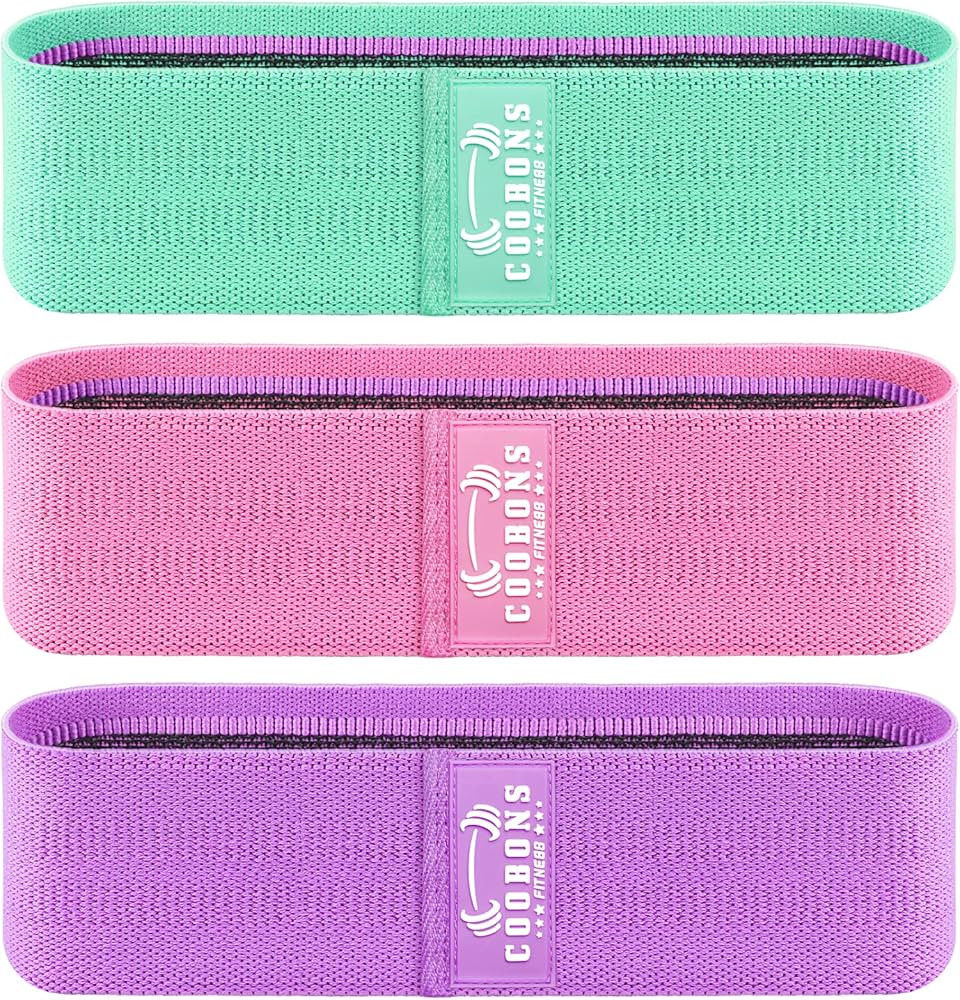 Resistance Bands Set - Booty & Legs Exercise Bands, Anti-Slip Fabric Stretch Bands, Workout Bands... | Amazon (US)