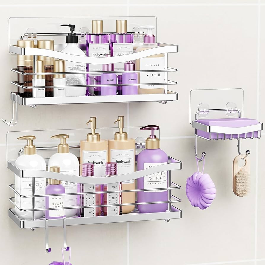 ODesign Shower Caddy 3 Pack-Shower Organizer Shelves Rack Rustproof SUS304 Stainless Steel for Ba... | Amazon (US)
