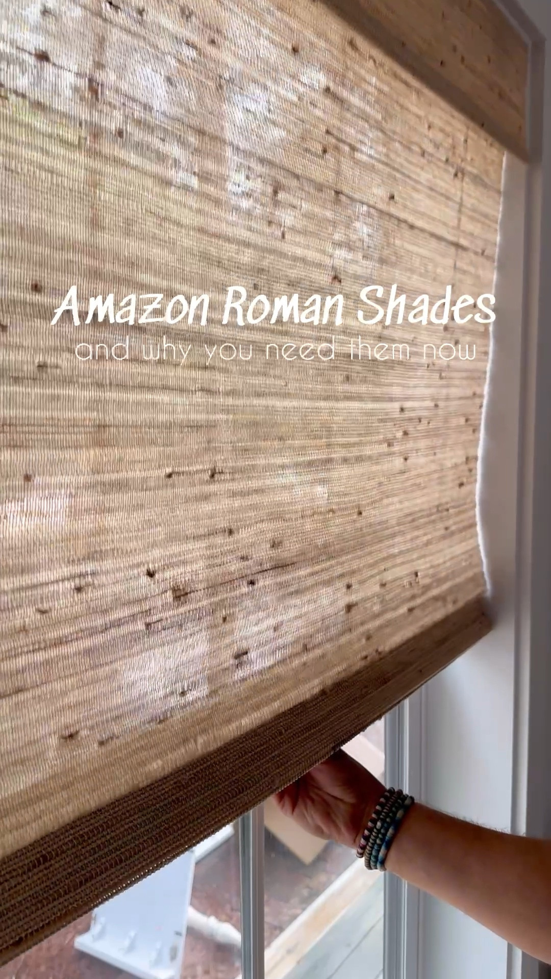 Amazon woven roman shades!! This is the beige color. Install is so easy and look as good as designer shades that are WAY more expensive!! 

#LTKHome