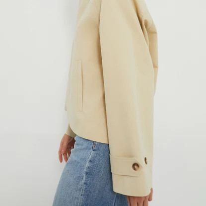 Khaki Drew Short Trench Coat | Tuckernuck (US)