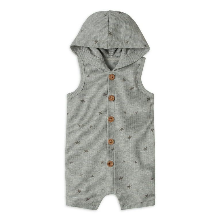 Modern Moments by Gerber Baby Boy Hooded Sleeveless Romper, Sizes 0/3M-24M | Walmart (US)