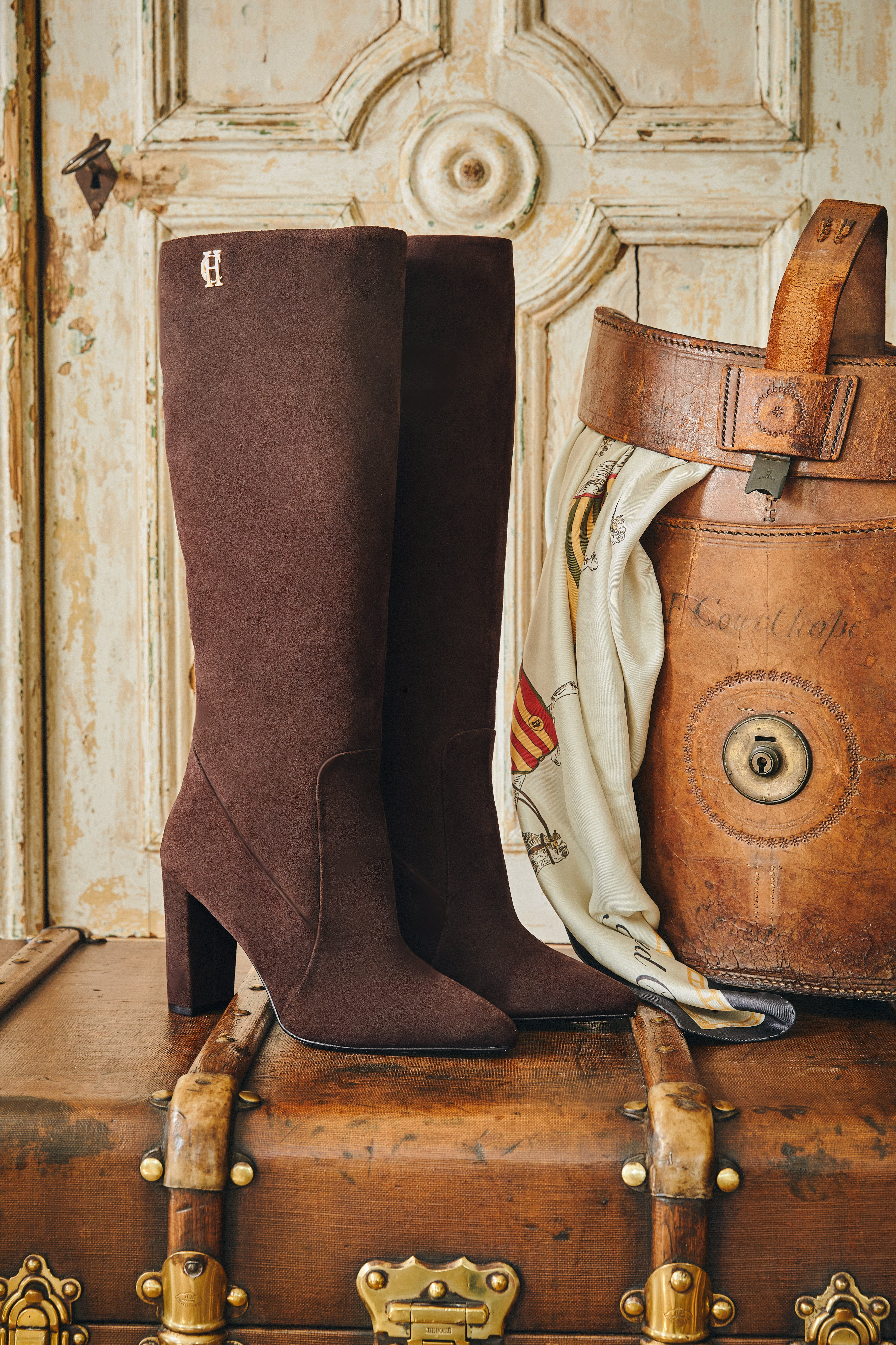 Kensington Knee Boot (Chocolate Suede) | Holland Cooper