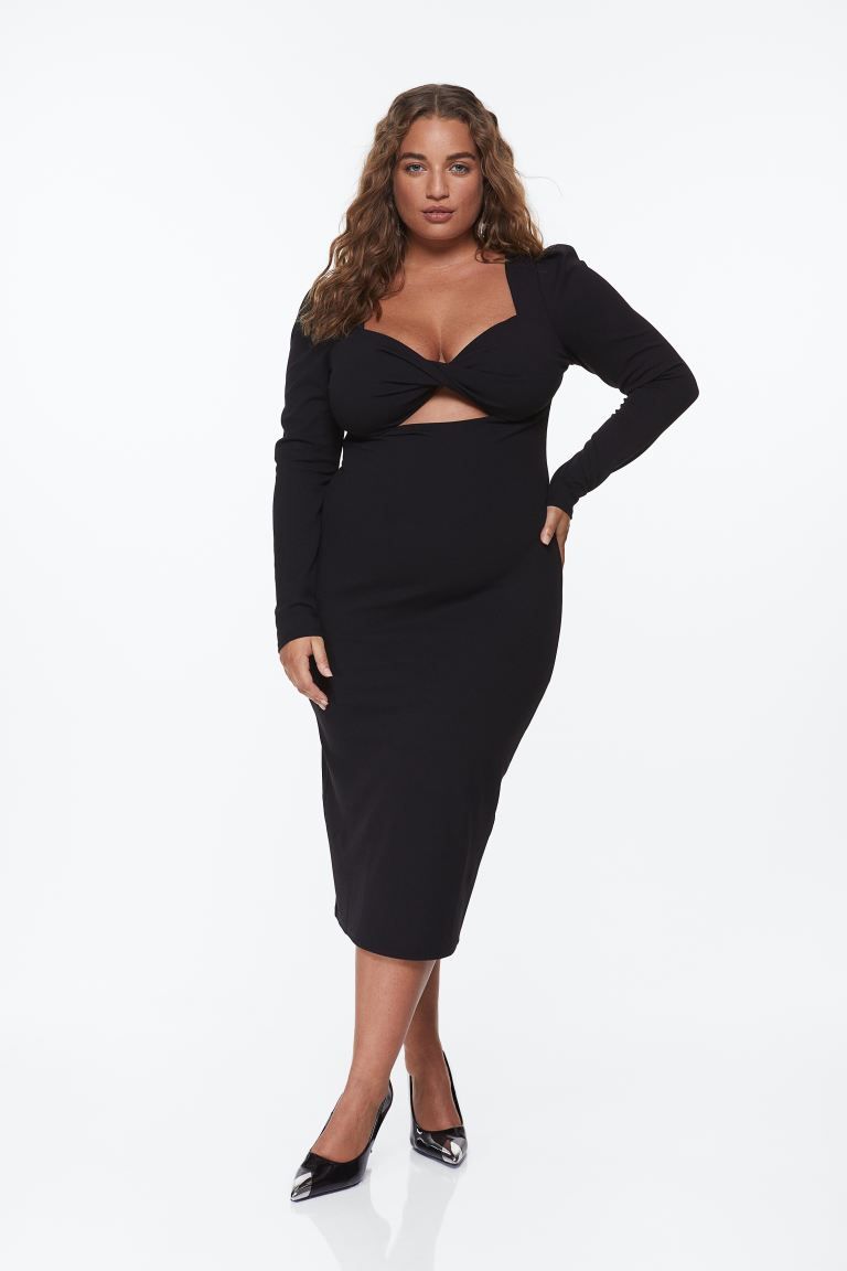 Cut-out bodycon dress - Black - Ladies | H&M US | H&M (US + CA)
