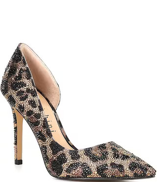 Gianni Bini TherryTwo Leopard Rhinestone d'Orsay Dress Pumps | Dillard's | Dillard's