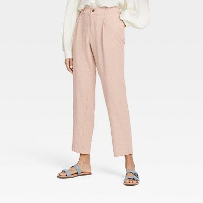 Women's High-Rise Pleat Front Straight Leg Ankle Pants - A New Day™ | Target