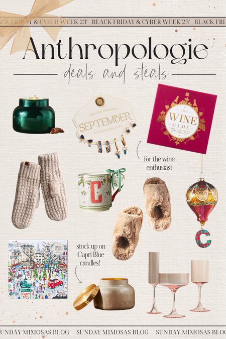 Anthropologie Black Friday / Cyber Week Sales! ✨

My favorite Capri Blue candles are on sale! The volcano scent is so good! And these birthstone earrings are gorgeous!

Anthropologie sale, Anthropologie gifts, soft slippers, hostess gifts, gift ideas for hostess, Christmas gifts for hostess, cute ornament, wine glasses, monogram mug, gift ideas for mom, mom gifts, Christmas gifts for mom, Christmas gifts for in laws

#LTKCyberWeek #LTKGiftGuide #LTKHoliday