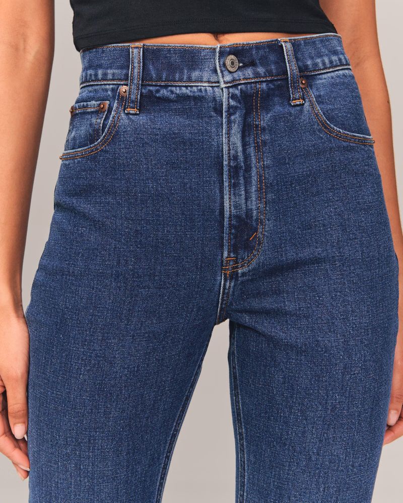 Ultra High Rise Ankle Straight Jean | Abercrombie & Fitch (US)