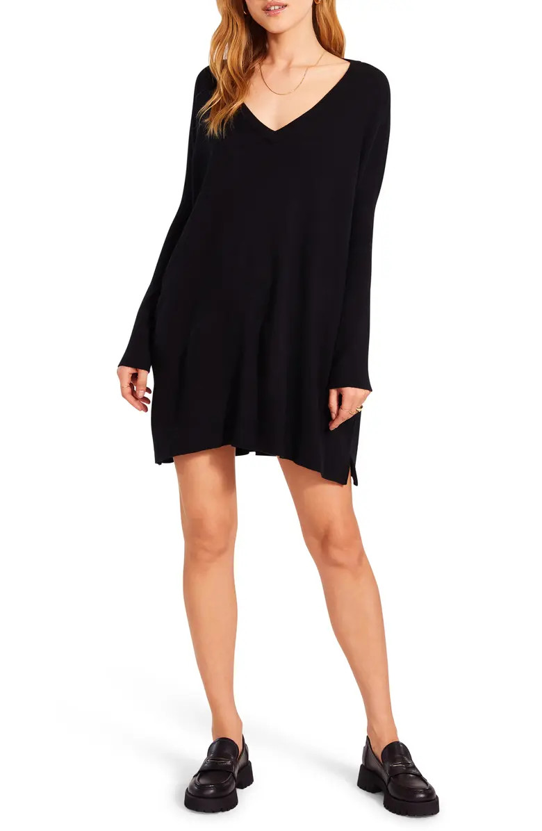 BB Dakota x Steve Madden Adelaide V-Neck Long Sleeve Sweater Dress | Nordstrom