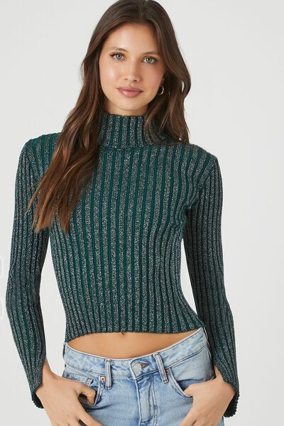 Glitter Knit Turtleneck Sweater | Forever 21 | Forever 21 (US)