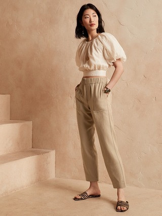 Petite TENCEL&#153-Linen Pant | Banana Republic (US)