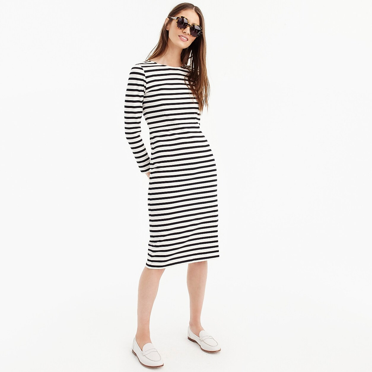 Long-sleeve striped dress | J. Crew US