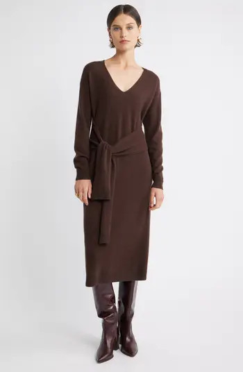 Long Sleeve Wool & Cashmere Blend Sweater Dress | Nordstrom